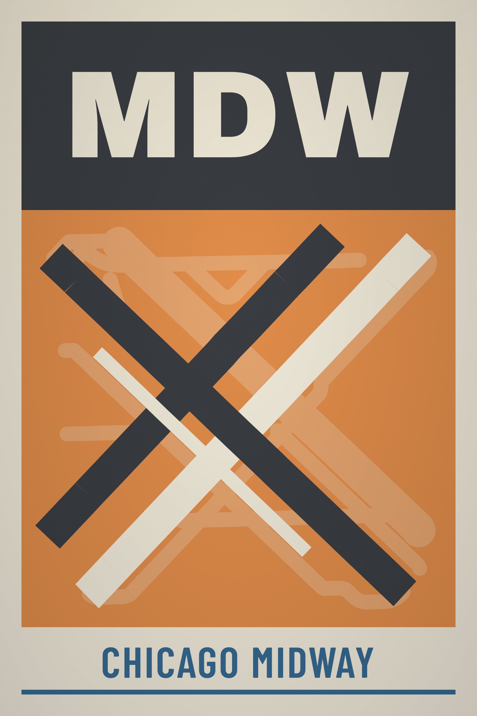 Midway runway-configuration poster